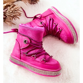 FR1 Children's Snow Boots With Cubic Zirconia Wellma Fuchsia pink 1