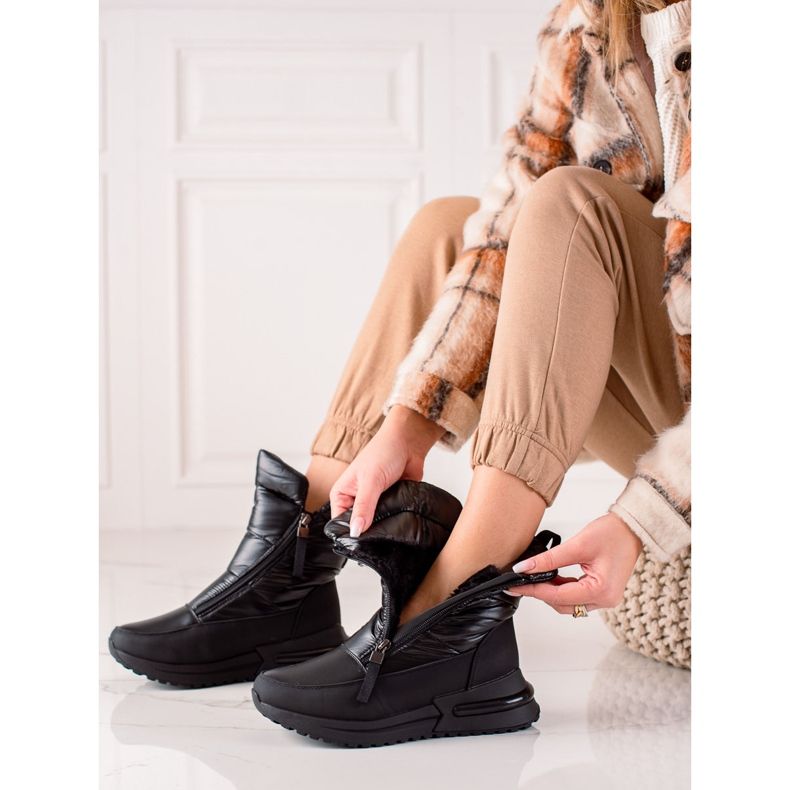 Weide Casual black snow boots 2