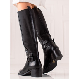 Laura Mode Casual high-heeled boots black 1