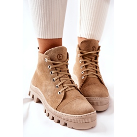 PF1 Warm Suede Booties Sneakers Camel Madisson beige 1