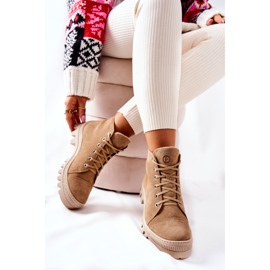 PF1 Warm Suede Booties Sneakers Camel Madisson beige 2