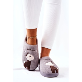 WJ1 Warm slippers Reindeer Gray Jilly brown grey 2