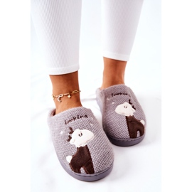 WJ1 Warm slippers Reindeer Gray Jilly brown grey 1