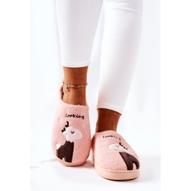 Warm slippers Reindeer Light pink Jilly brown 2 Warm slippers Reindeer Light pink Jilly brown 2