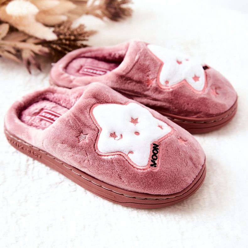 WJ1 Children's Warm Slippers Stars Dark pink Nella white 1 WJ1 Children's Warm Slippers Stars Dark pink Nella white 1