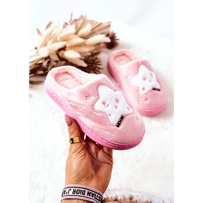WJ1 Children's Warm Slippers Stars Light pink Nella white 1 WJ1 Children's Warm Slippers Stars Light pink Nella white 1