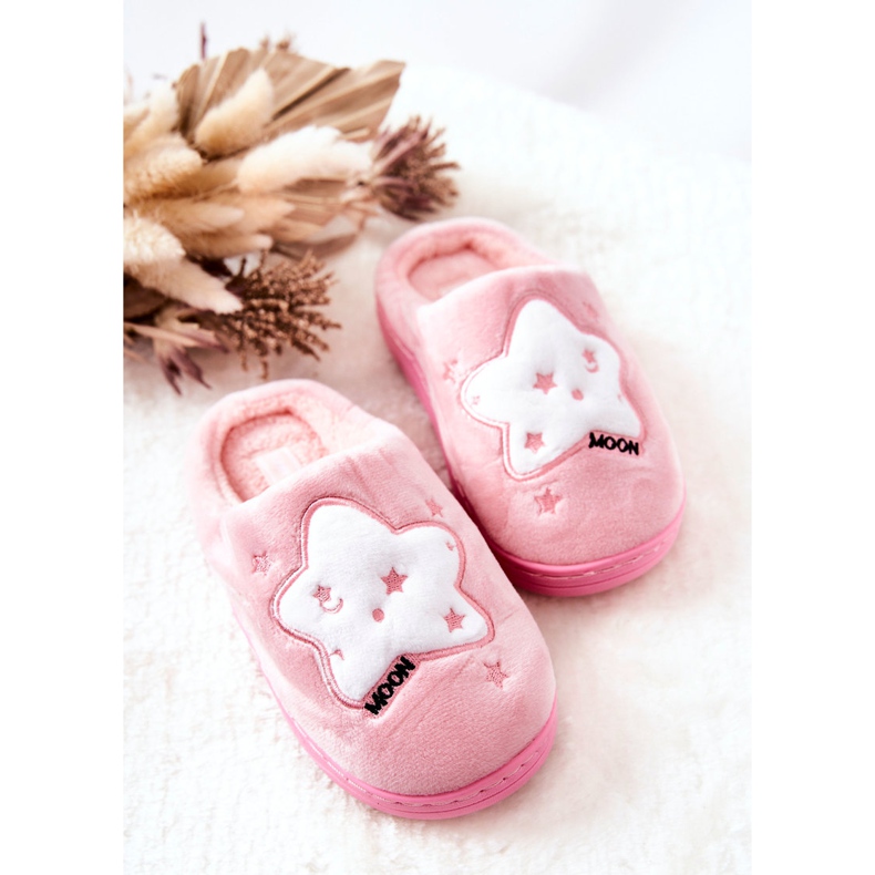 WJ1 Children's Warm Slippers Stars Light pink Nella white 2 WJ1 Children's Warm Slippers Stars Light pink Nella white 2