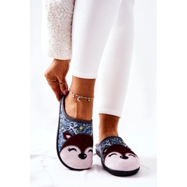 Reindeer Blue Taffy Warm Slippers 1