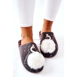 Warm slippers Gray Rey's swan grey 1