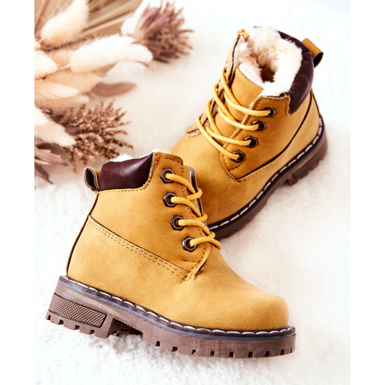 WT1 Children's Warm Trappers Boots Yellow Royals 2
