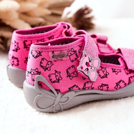 BEFADO S.A. Sandals Slippers Befado Velcro Cats 242P103 Pink 2