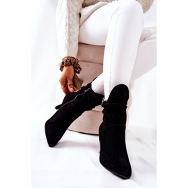 Leather Boots On High Heel Laura Messi 2427 Black 2