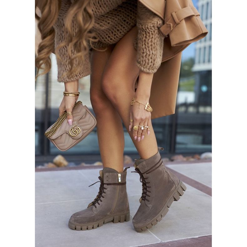 Women's leather velor boots DK. Bega nicole beige 2