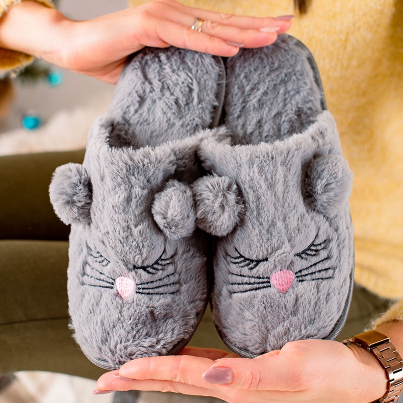Evento Warm slippers grey 1