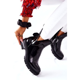 PS1 Women's Lacquered Boots With Cutouts Black Melbourne 1