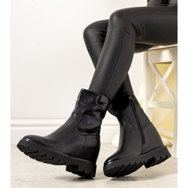 Black women's boots on the New Goldies wedge heel 1