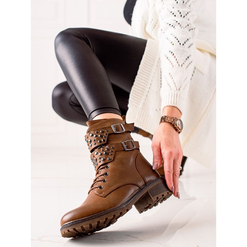Super Mode Brown lace-up boots 1