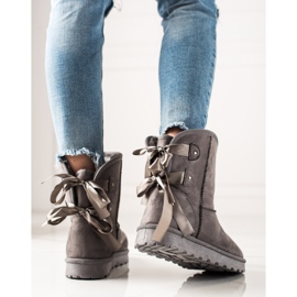 TRENDI Mukluki With A Bow grey 1