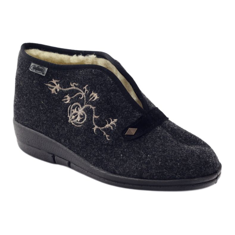 Dr.ORTO Befado women's slippers with sheep fur 031d028 gray grey 2