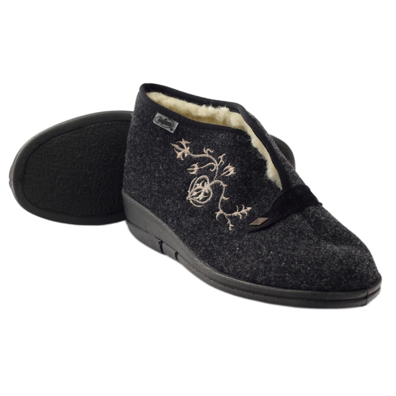 Dr.ORTO Befado women's slippers with sheep fur 031d028 gray grey 4