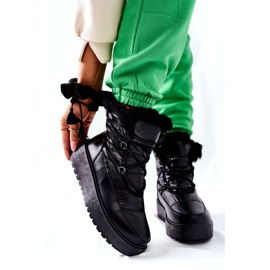 S.Barski Black Gordian Women's Black Warm Snow Boots 1