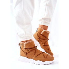 Warm snow boots Big Star Camel II274266 beige yellow 3