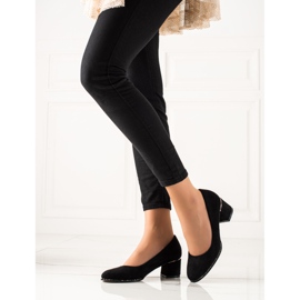 Sabatina Suede Pumps With Cubic Zirconia black 1