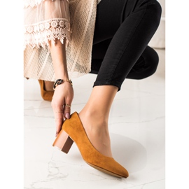 M.Daszyński Camel pumps brown yellow 1