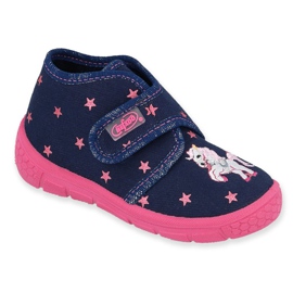 Befado children's shoes 538P015 navy blue pink 1
