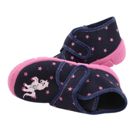 Befado children's shoes 538P015 navy blue pink 5