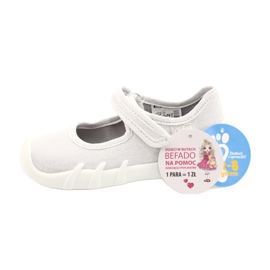 Befado children's silver speedy shoes 109P222 white 6