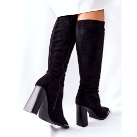 PS1 Women's Warm Boots Gold Toe Black Puentos 5