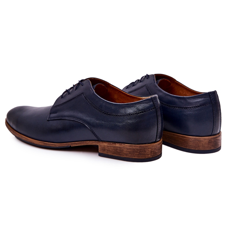 Bednarek Polish Shoes Leather Nubuck shoes Bednarek 684 Navy blue brown -  KeeShoes