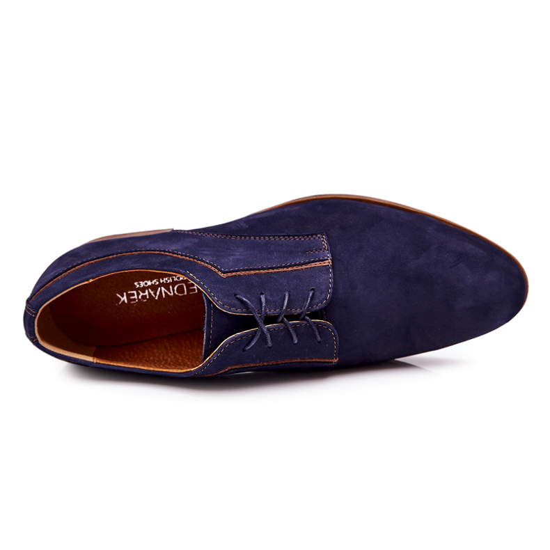 Bednarek Polish Shoes Leather Nubuck shoes Bednarek 684 Navy blue brown 1
