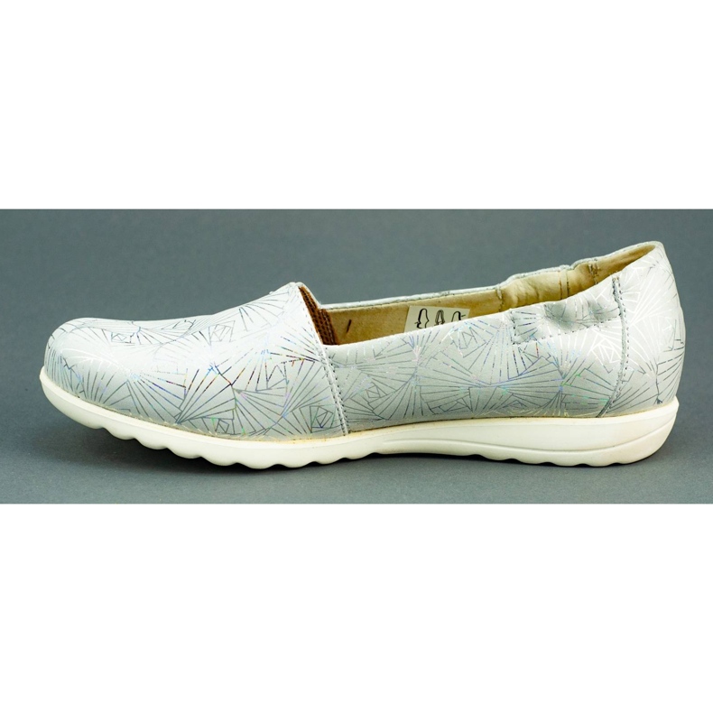 Saway Women's leather ballerina shoes 2107 white multicolored 1