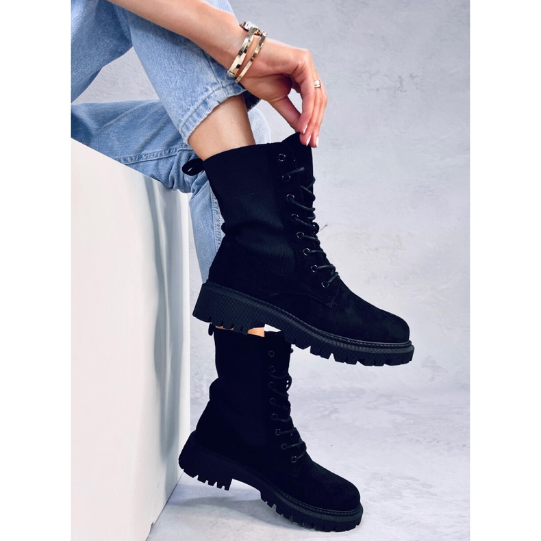 Military boots with a sock upper Nevada Black 2