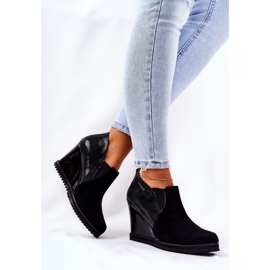 Boots On Wedge Animal Pattern Monnari 0990-020 Black 1