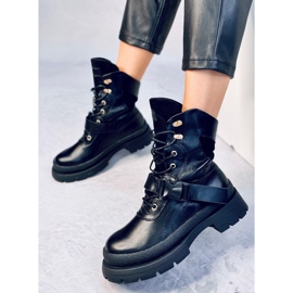 Ahne Black military boots 1