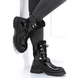 Military varnished Jens Black boots 1