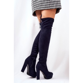 WS1 Suede Heel Boots Navy Blue Minesa 1 WS1 Suede Heel Boots Navy Blue Minesa 1