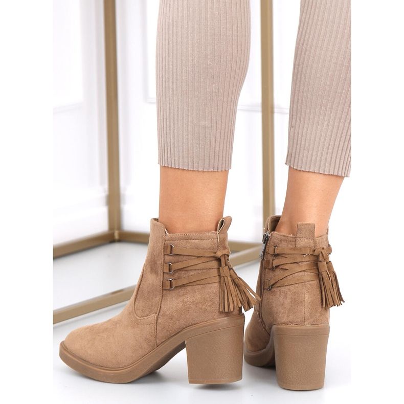 Alva Camel rubber heel boots beige 2