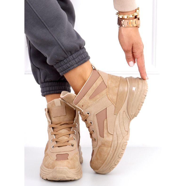 Diana Camel high-top sneakers beige 1