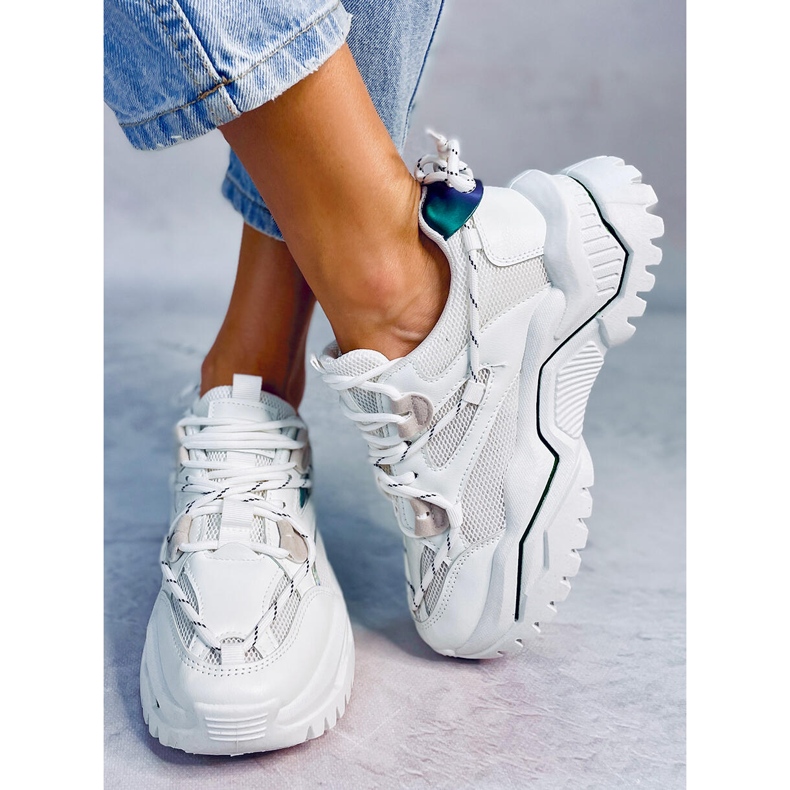 Berta White trainers green 1