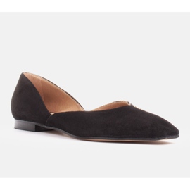 Marco Shoes Ballerinas in a combination of suede and braids black 1