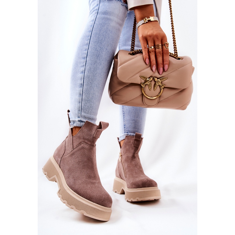 Lewski Shoes Suede Workery Lewski 3104 / P Cappucino boots beige 2 Lewski Shoes Suede Workery Lewski 3104 / P Cappucino boots beige 2