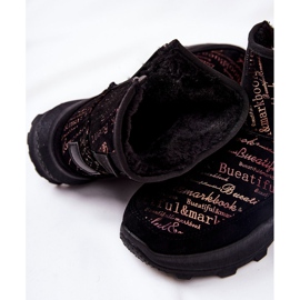 PE1 Warm Snow Boots With Black Freesia Print 1