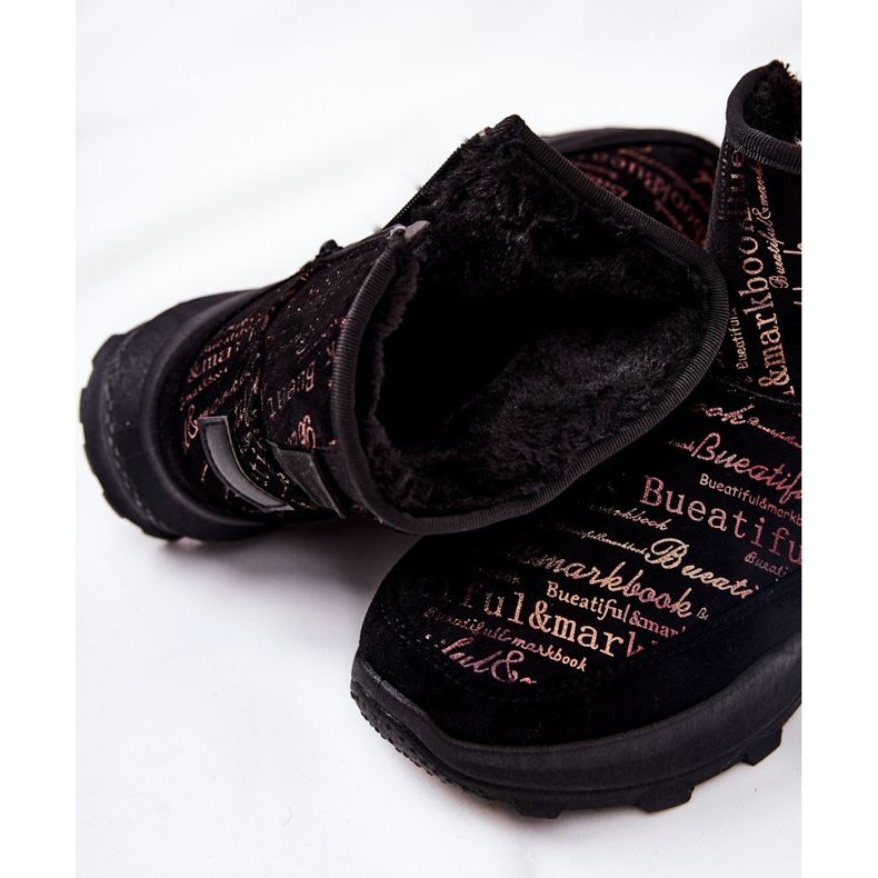 PE1 Warm Snow Boots With Black Freesia Print 1