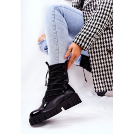 PL4 Lacquered Boots Workers With a Sock Black Connor 2