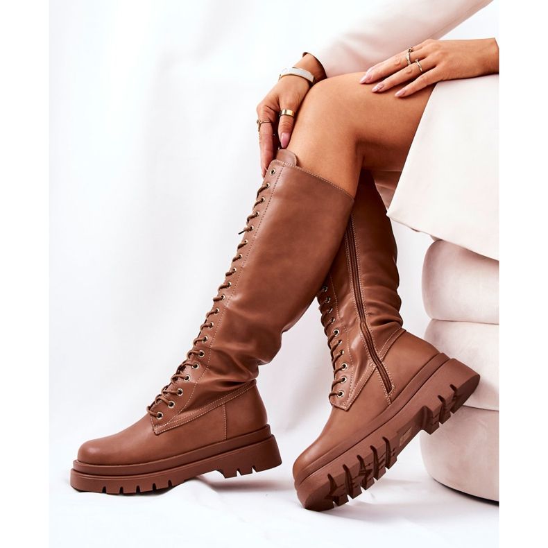 PG2 High Warm Knotted Camel Kannies Boots brown 1
