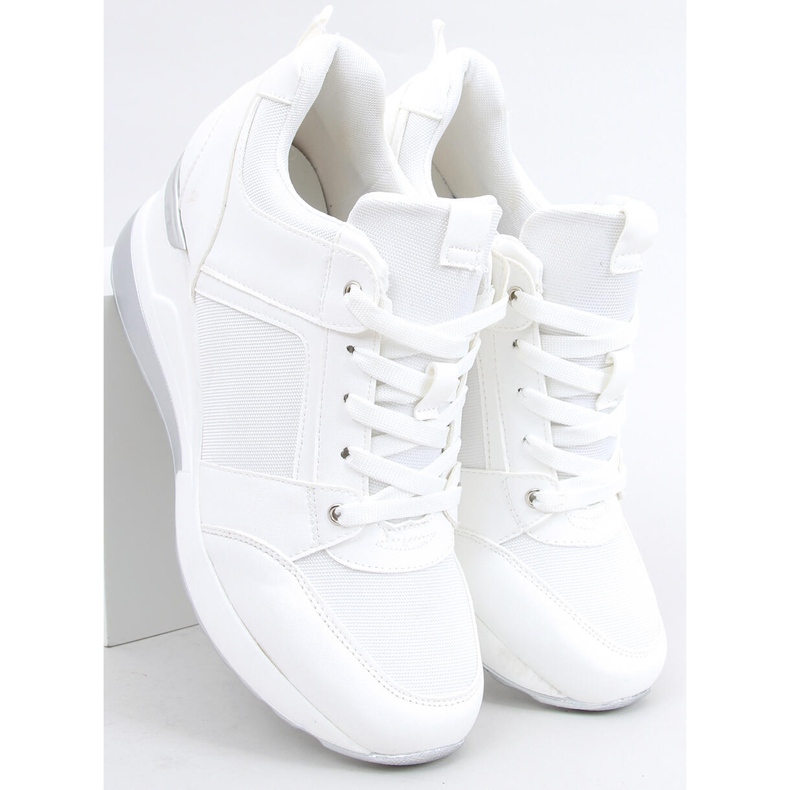 Wisto White wedge sneakers 1